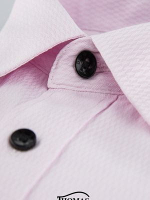 Camisa casual rosa a rayas