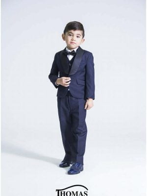 Smoking azul marino con gillette - Niño (628-2)