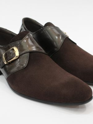 Zapato | Monk | Gamuza Café | 190-KA104