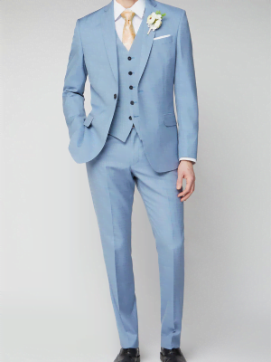 Traje lino celeste en tres piezas - NEW ARRIVAL