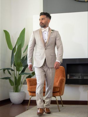 Multi-Traje Beige | Cuatro piezas | Con Solapa