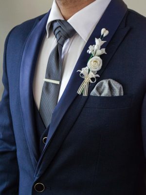 Traje Azul Oscuro | Tres piezas | Con Solapa