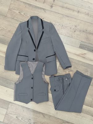 Traje niño tres piezas | Gris claro