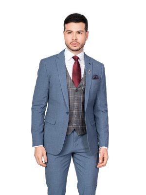 Traje Tradicional | Traje Azul Pastel | Incluye Chaleco | 698572-210