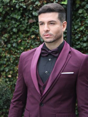 Traje CIRUELA | Ligero | Tres piezas | Con solapa | 1006-A132