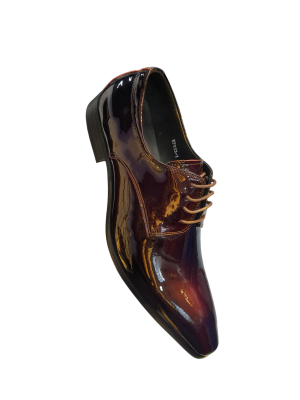 Zapato | Derby | Charol Burdeo | Liso | Punta Redonda