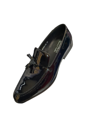 Zapato | Mocasín | Charol Negro | Antifaz