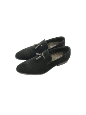 Zapato | Mocasin | Gamuza negro | 933-12A-BLACK