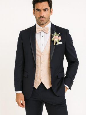 Traje Mao | Traje Azul Marino | Incluye Chaleco