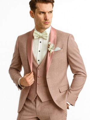 Traje Palo Rosa | Tres piezas | Con Solapa