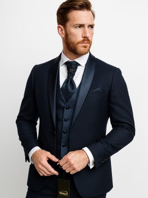 Multitraje | Traje Azul Marino | 4 Piezas Incluye Chaleco