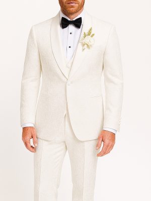 Smoking | Traje Blanco Diseño | 4 piezas