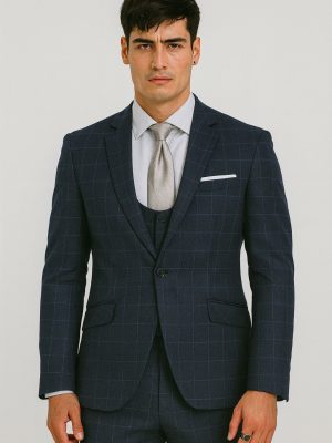 Traje Azul | Cuadrillé | Tres piezas | 925-30