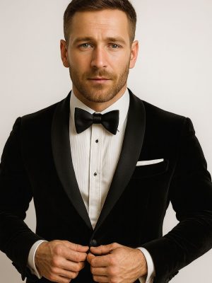 Terciopelo | Traje Negro | Chaqueta y Pantalón | 704641-BLACK