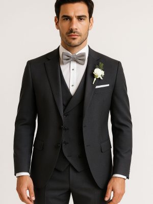 Traje Tradicional | Traje Gris Oscuro | Incluye Chaleco