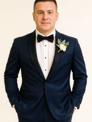 Smoking | Traje Azul Marino | Chaqueta y Pantalón |