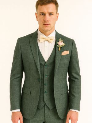 Traje Moderno | Traje Verde Musgo | Tres Piezas | 9001