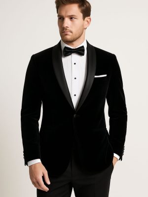 Traje Terciopelo | Negro | Dos piezas (35076-1)