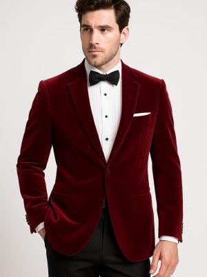 Traje Terciopelo | Rojo | Dos piezas (35076-13)