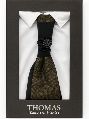 corbatín/plastron/dorado