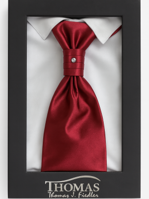 corbatín/plastron/rojo/satin