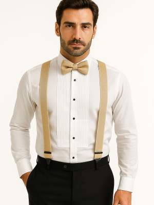 Suspensor | Botones | Beige | 2 Piezas