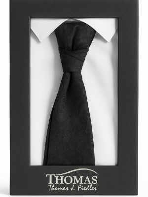 corbatín/plastron/negro/diseño