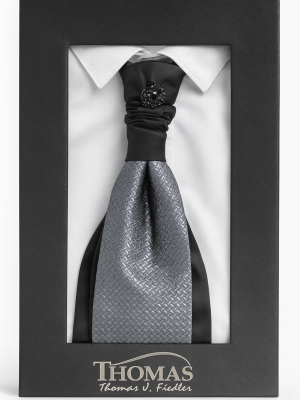 corbatín/plastron/gris