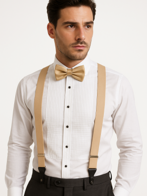 Suspensor | Botones | Beige | 2 Piezas