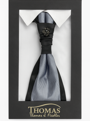 corbatín/plastron/gris