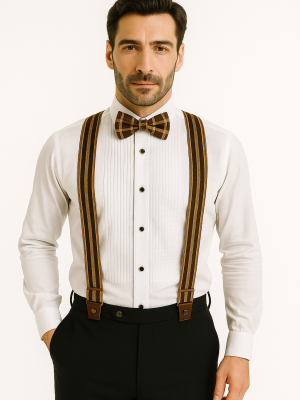 Suspensor | Botones | Cafe | 2 Piezas