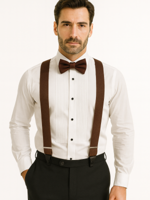 Suspensor| Botones | Cafe | 2 Piezas