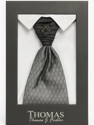 corbatín/plastron/gris