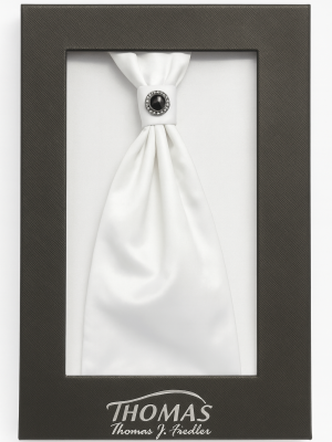 corbatín/plastron/blanco