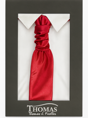 corbatín/plastron/ rojo satin