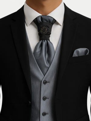 Set | Gillette | 3 Piezas | Gris con pliegues