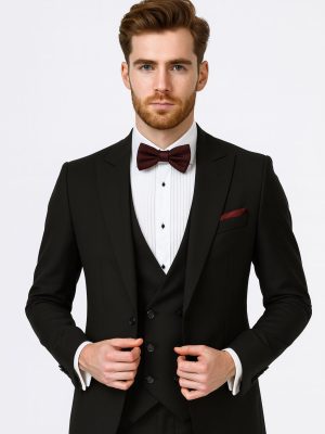 Smoking Negro | Traje 2 Piezas (2068-BLACK)