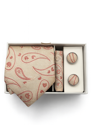 Set | Corbata | 3 Piezas | Beige diseño