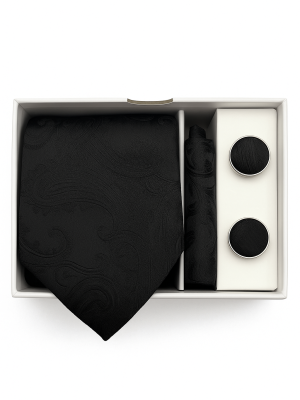 Set | Corbata | 3 Piezas | Negro diseño
