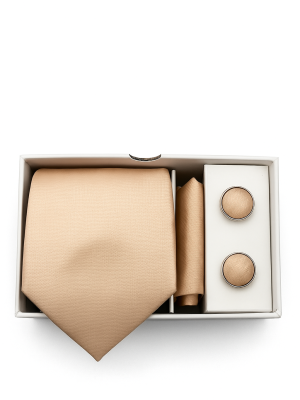Set | Corbata | 3 piezas | Champagne