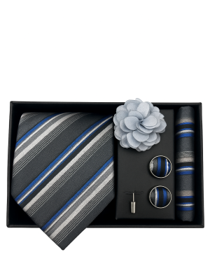 Set | Corbata | 4 Piezas | Marengo diseño