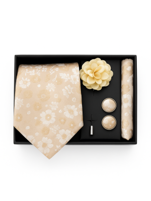 Set | Corbata | 4 Piezas | Floreado