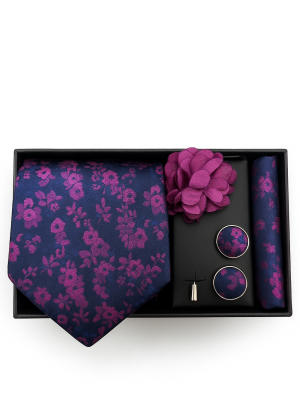 Set | Corbata | 4 Piezas | Azul diseño