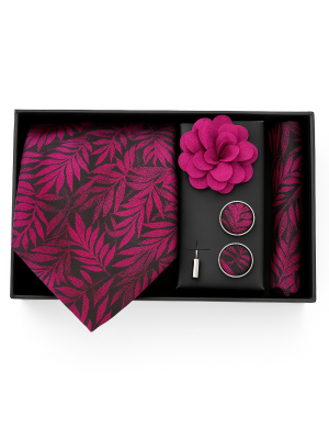 Set | Corbata | 4 Piezas | Magenta