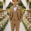 Traje| Niño| 3 piezas | Arena Tostado